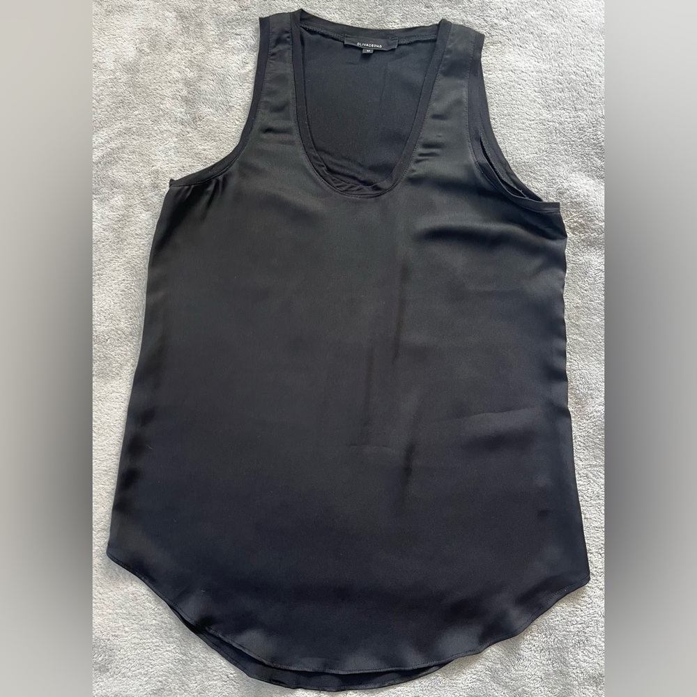 Olivaceous Black Drape Tank